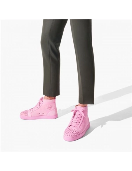 cheap Christian Louboutin Lou Spikes Orla Confettis confettis Mat Suede Leather sale