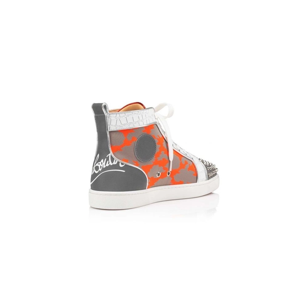 cheap Christian Louboutin High Top Fun Lou Spikes Version Multi Calf sale