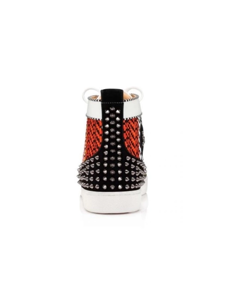 cheap Christian Louboutin High Top Lou Spikes Version Multi Calf sale