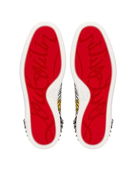 cheap Christian Louboutin High Top Lou Spikes Version Multi Calf sale