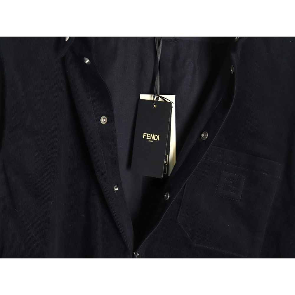 Fendi blue corduroy shirt jacket,cheap Fendi