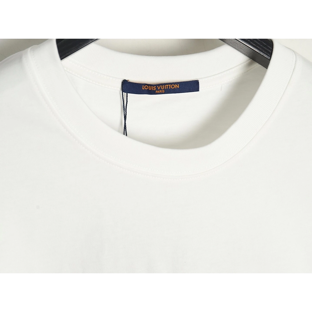 Louis Vuitton Western Denim Embroidered Short Sleeve TShirt,cheap Louis Vuitton