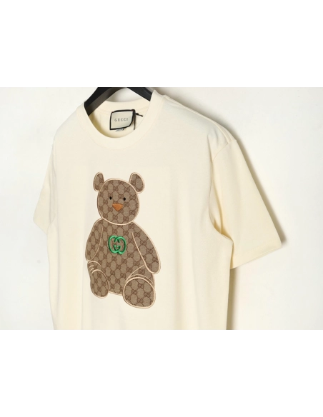 Gucci Chest Embroidered Bear Short Sleeve TShirt,cheap Gucci