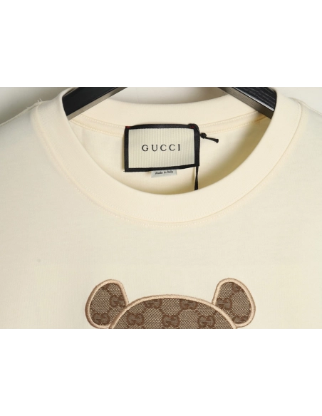 Gucci Chest Embroidered Bear Short Sleeve TShirt,cheap Gucci