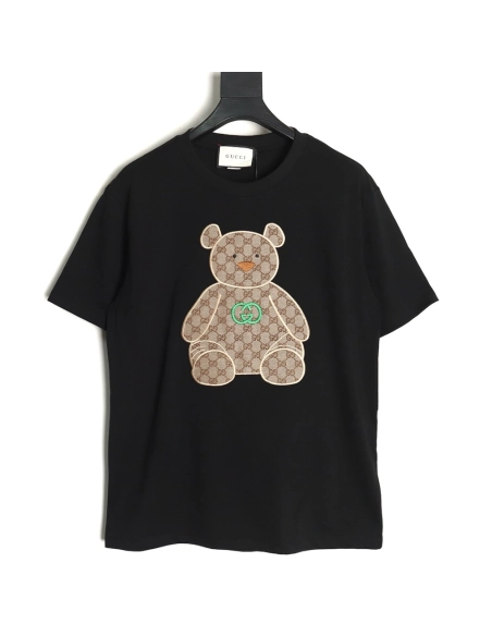 Gucci Chest Embroidered Bear Short Sleeve TShirt,cheap Gucci