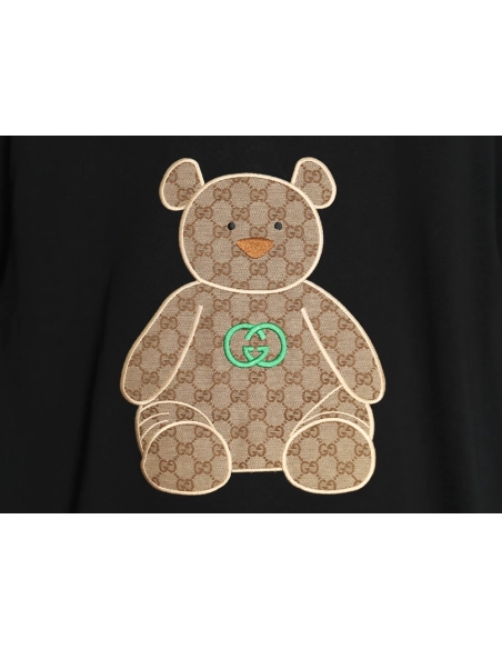 Gucci Chest Embroidered Bear Short Sleeve TShirt,cheap Gucci