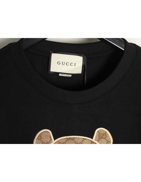 Gucci Chest Embroidered Bear Short Sleeve TShirt,cheap Gucci
