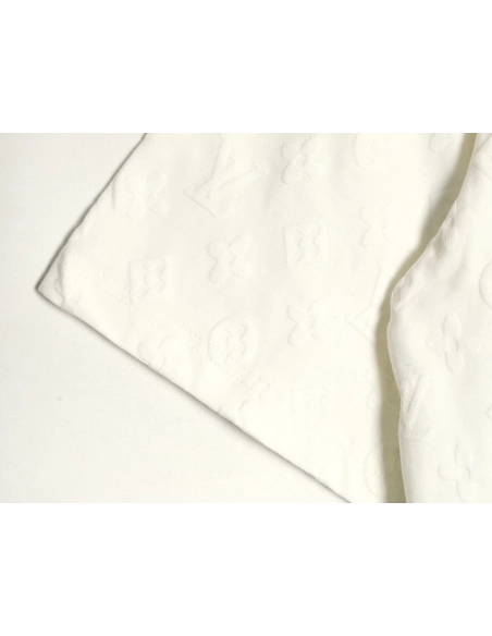 Louis Vuitton full print monogram dark pattern jacquard short sleeve Tshirt,cheap Louis Vuitton