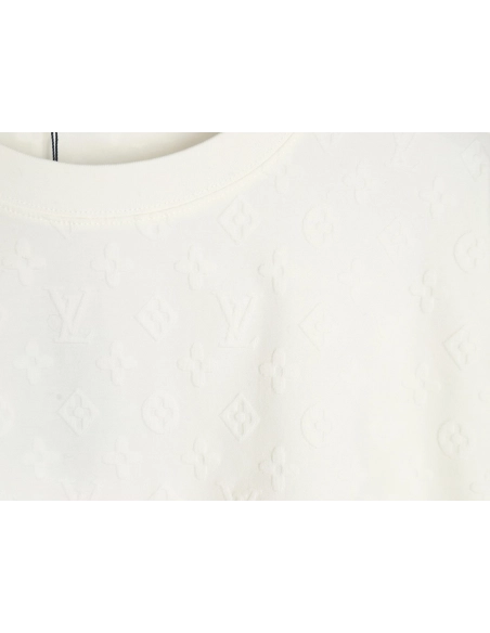 Louis Vuitton full print monogram dark pattern jacquard short sleeve Tshirt,cheap Louis Vuitton