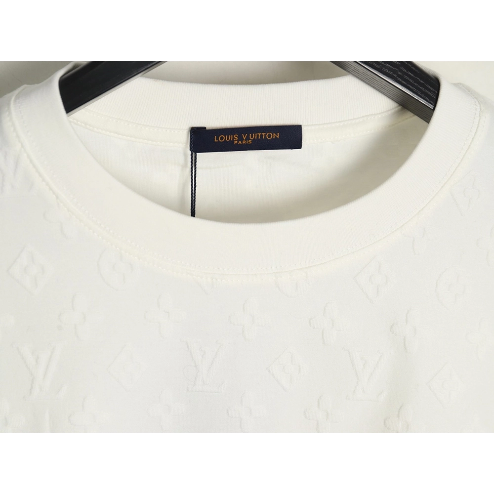 Louis Vuitton full print monogram dark pattern jacquard short sleeve Tshirt,cheap Louis Vuitton