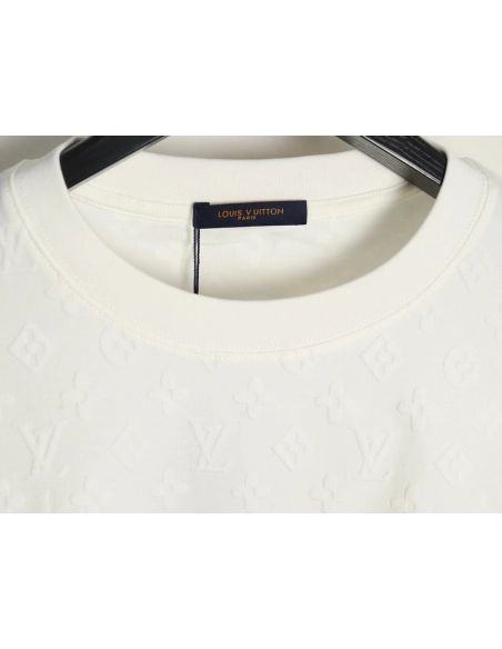 Louis Vuitton full print monogram dark pattern jacquard short sleeve Tshirt,cheap Louis Vuitton