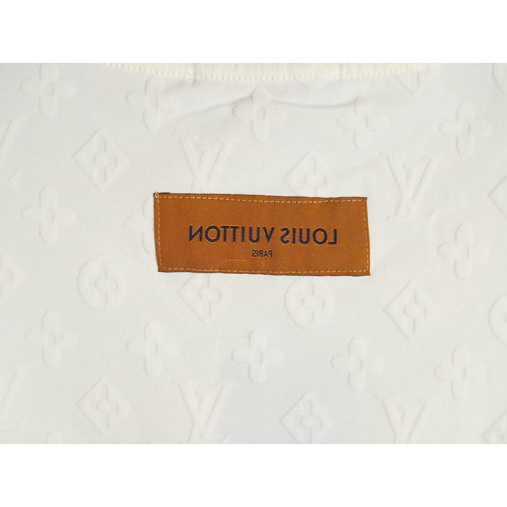 Louis Vuitton full print monogram dark pattern jacquard short sleeve Tshirt,cheap Louis Vuitton