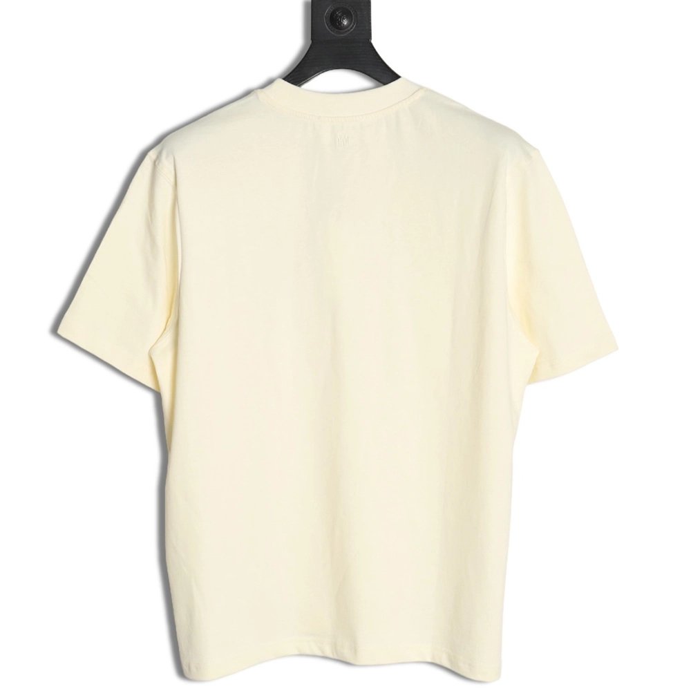 Ami Paris Towel Embroidered Heart Short Sleeve Tshirt,cheap Ami