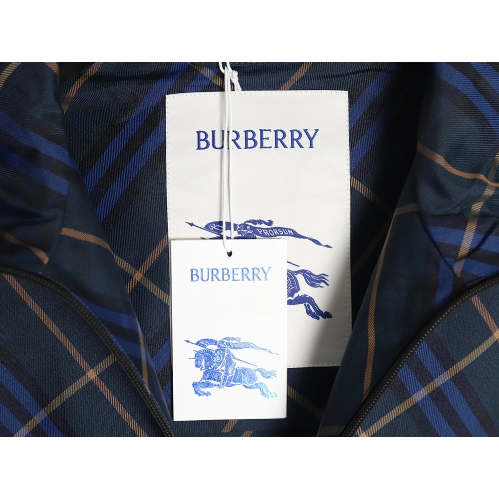 Burberry War Horse Embroidered Check Reversible Zip Jacket,cheap Burberry