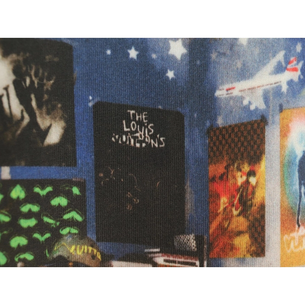 Louis Vuitton oil painting graffiti print short sleeves,cheap Louis Vuitton