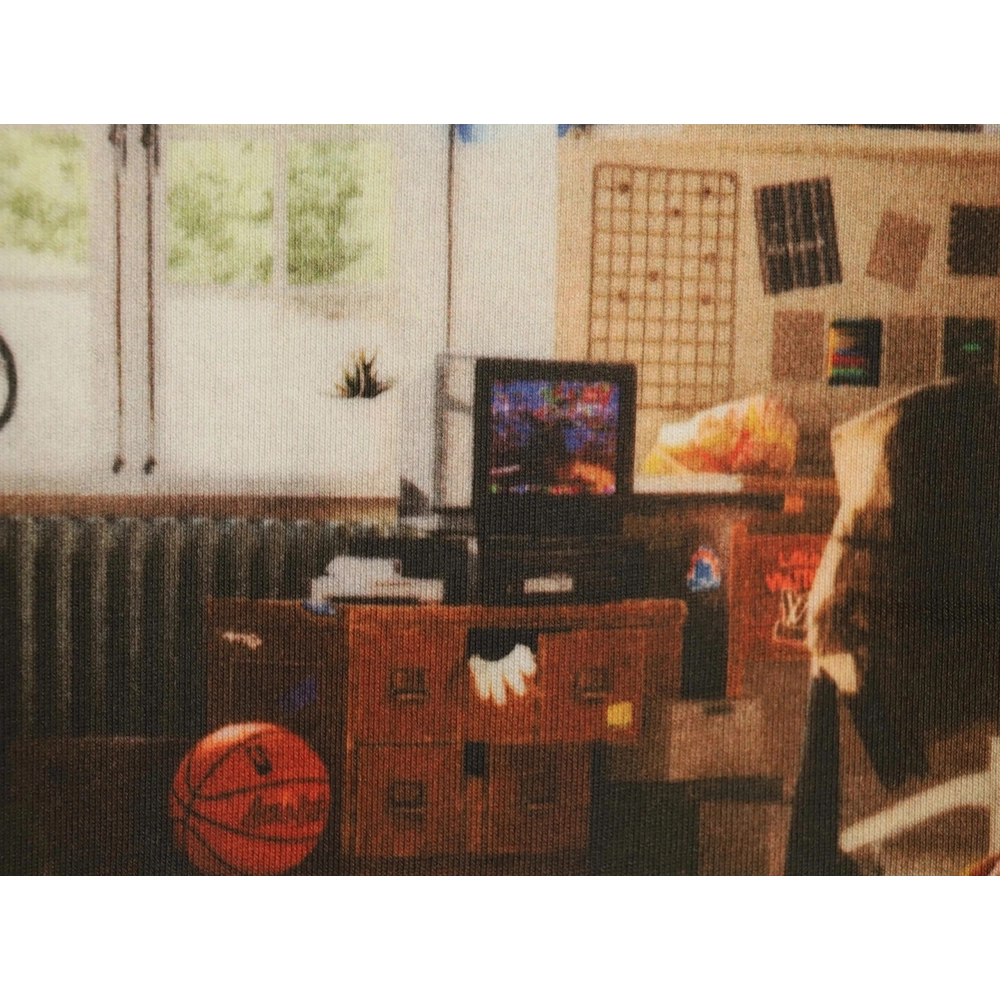 Louis Vuitton oil painting graffiti print short sleeves,cheap Louis Vuitton