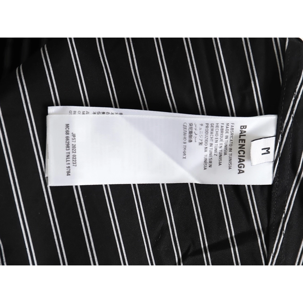 Balenciaga back red letter print striped shirt,cheap Balenciaga