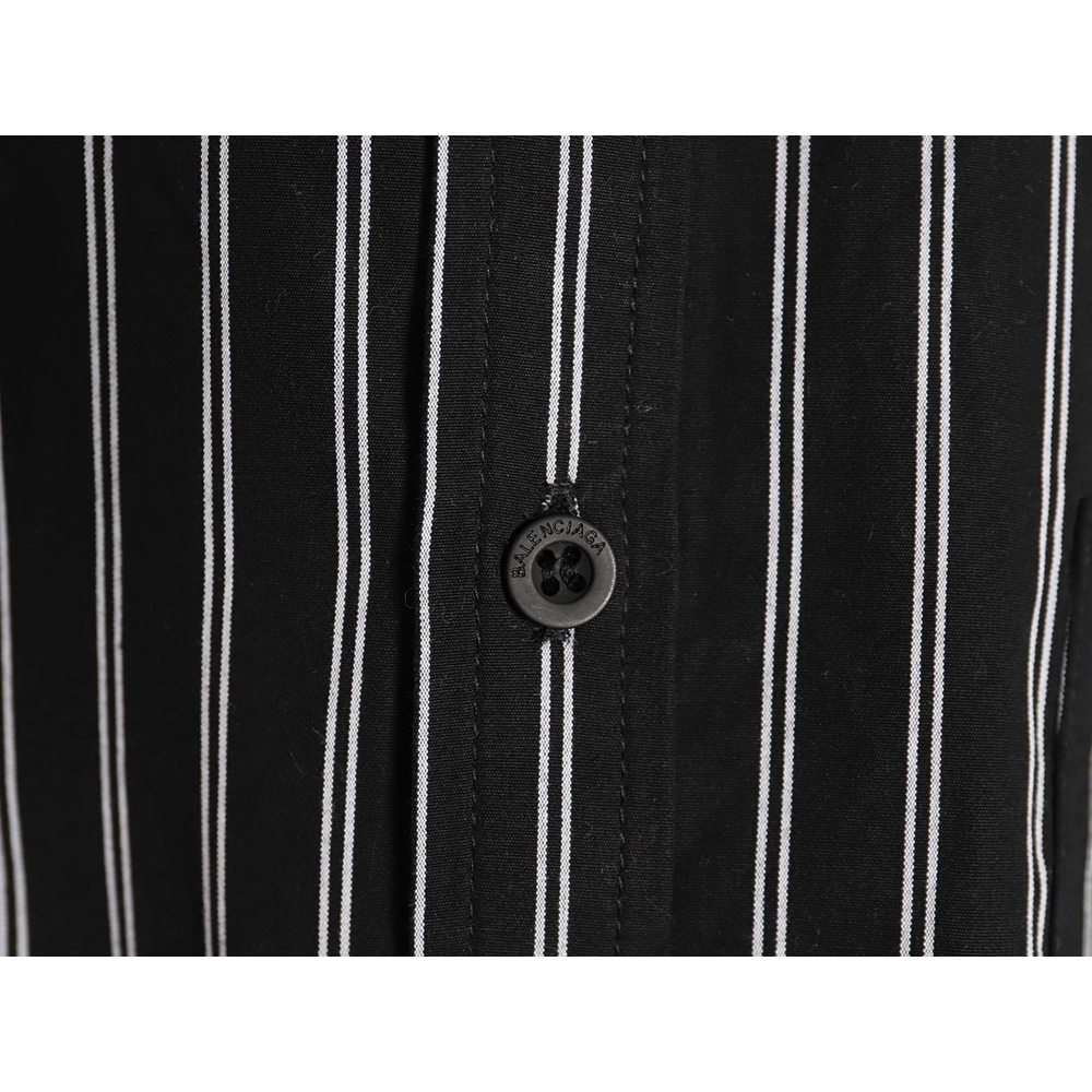Balenciaga back red letter print striped shirt,cheap Balenciaga