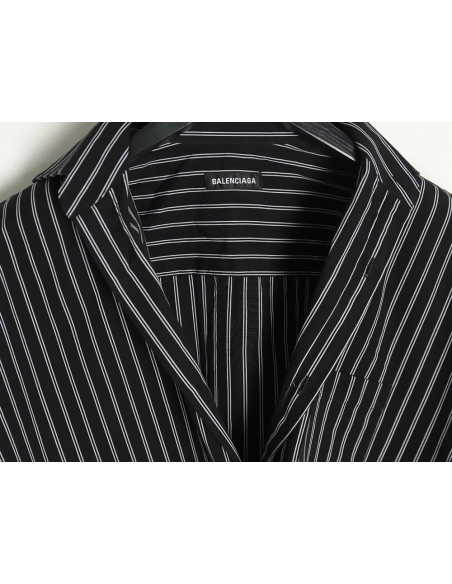 Balenciaga back red letter print striped shirt,cheap Balenciaga