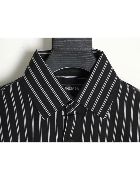 Balenciaga back red letter print striped shirt,cheap Balenciaga
