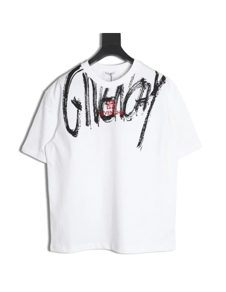 Givenchy graffiti lettering embroidered logo short sleeve,cheap Givenchy