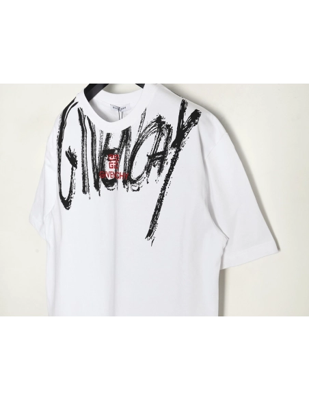 Givenchy graffiti lettering embroidered logo short sleeve,cheap Givenchy