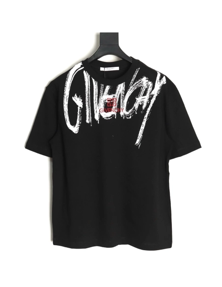 Givenchy graffiti lettering embroidered logo short sleeve,cheap Givenchy