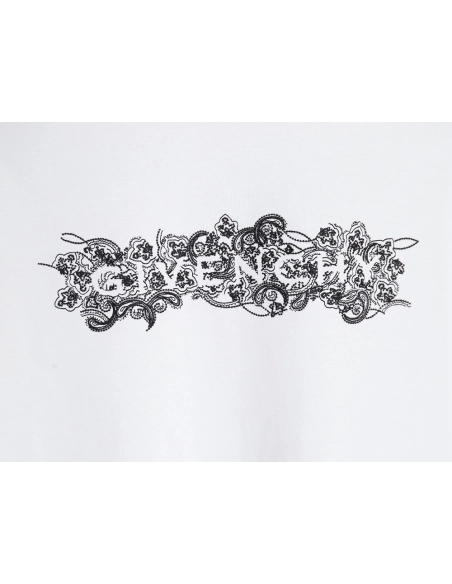 Givenchy floral embroidered lettering logo short sleeves,cheap Givenchy
