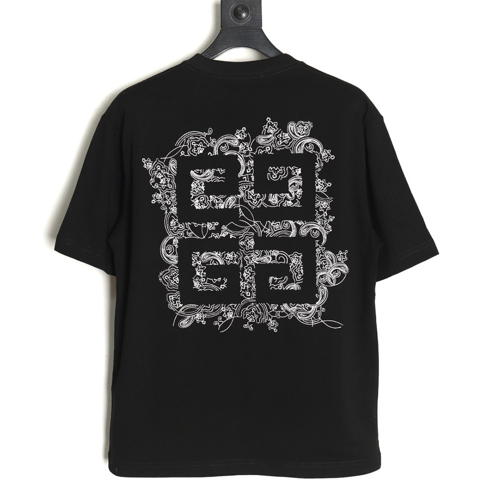 Givenchy floral embroidered lettering logo short sleeves,cheap Givenchy