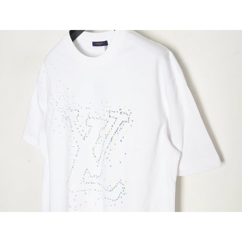 Louis Vuitton small airplane printed letter logo short sleeves,cheap Louis Vuitton