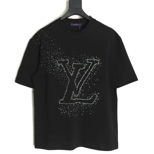 Louis Vuitton small airplane printed letter logo short sleeves,cheap Louis Vuitton