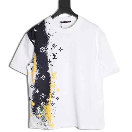Louis Vuitton inkjet presbyopic print short sleeves,cheap Louis Vuitton
