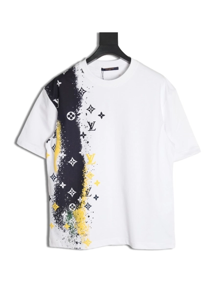 Louis Vuitton inkjet presbyopic print short sleeves,cheap Louis Vuitton