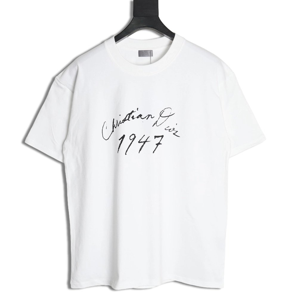 Dior 1947 signature lettering print short sleeves,cheap Dior