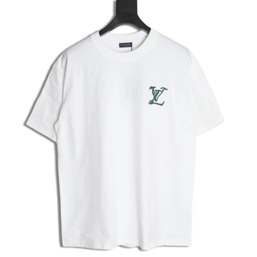 Louis Vuitton embroidered logo badge shortsleeved Tshirt,cheap Louis Vuitton