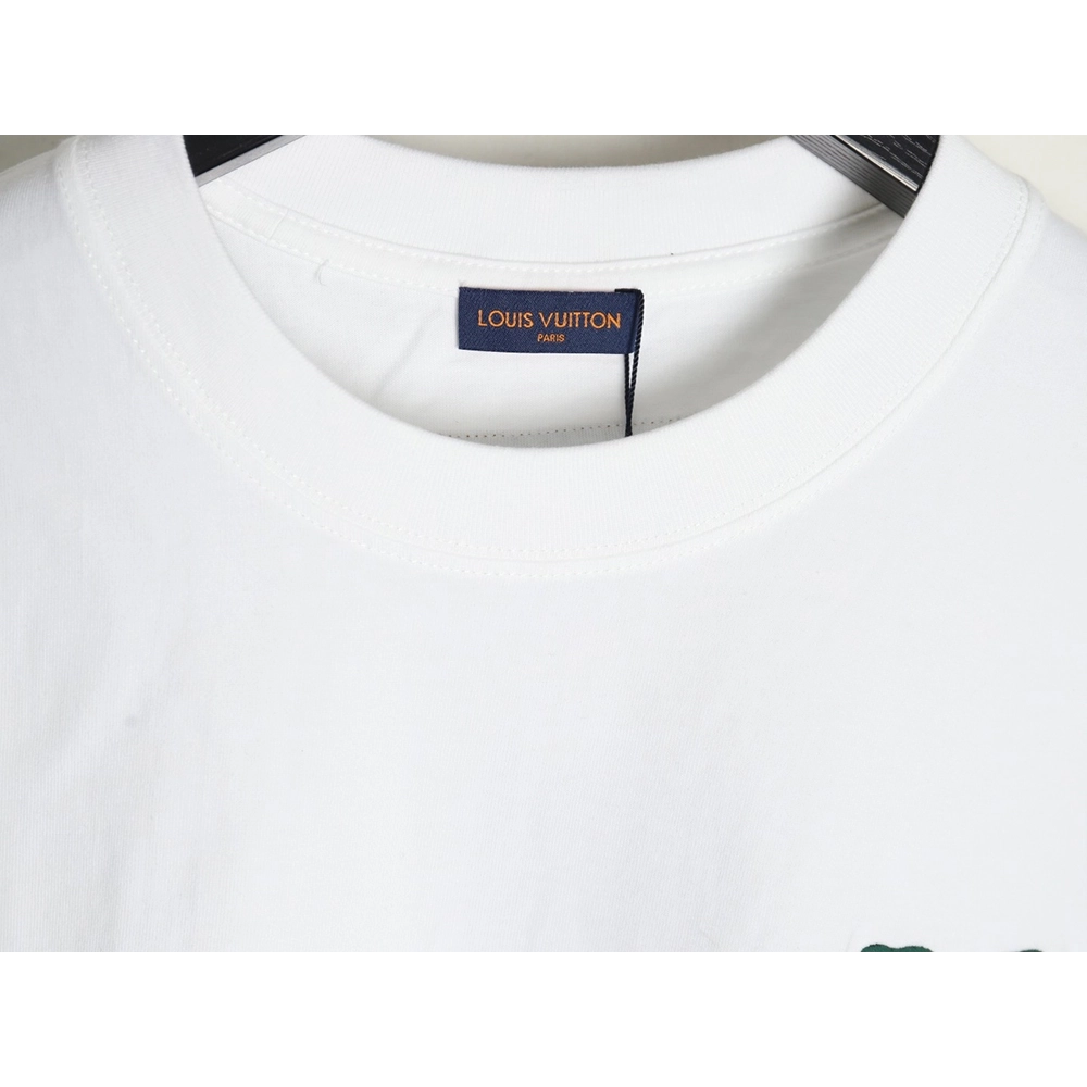 Louis Vuitton embroidered logo badge shortsleeved Tshirt,cheap Louis Vuitton