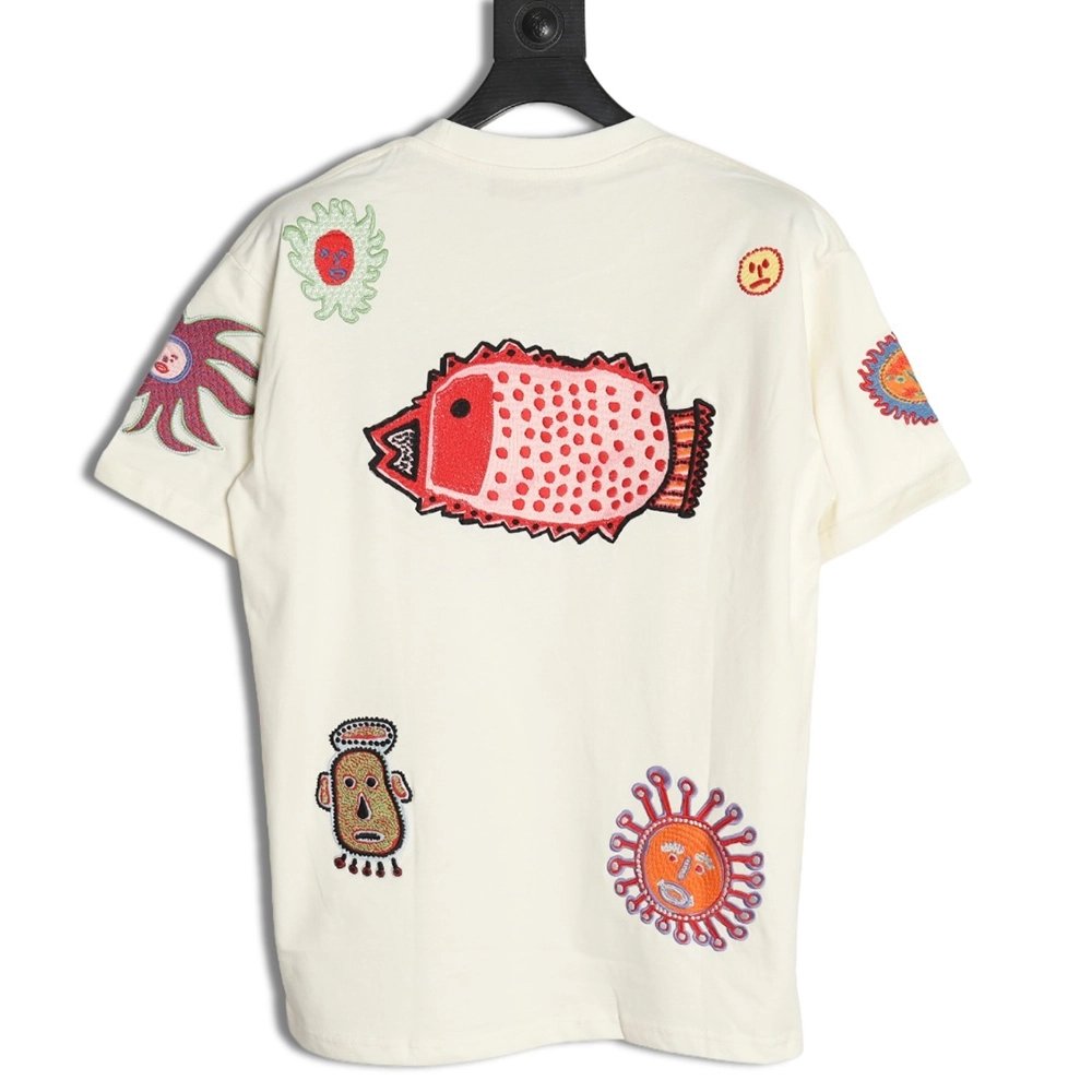 Louis Vuitton Sunfish embroidered shortsleeved Tshirt,cheap Louis Vuitton