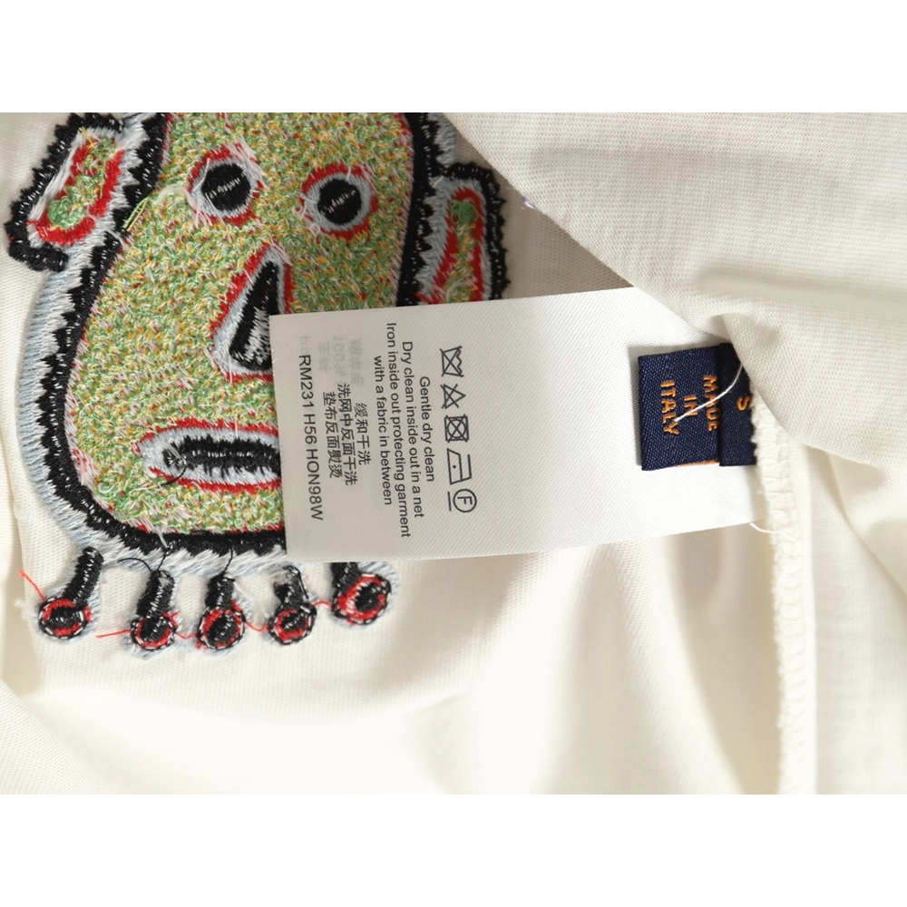Louis Vuitton Sunfish embroidered shortsleeved Tshirt,cheap Louis Vuitton