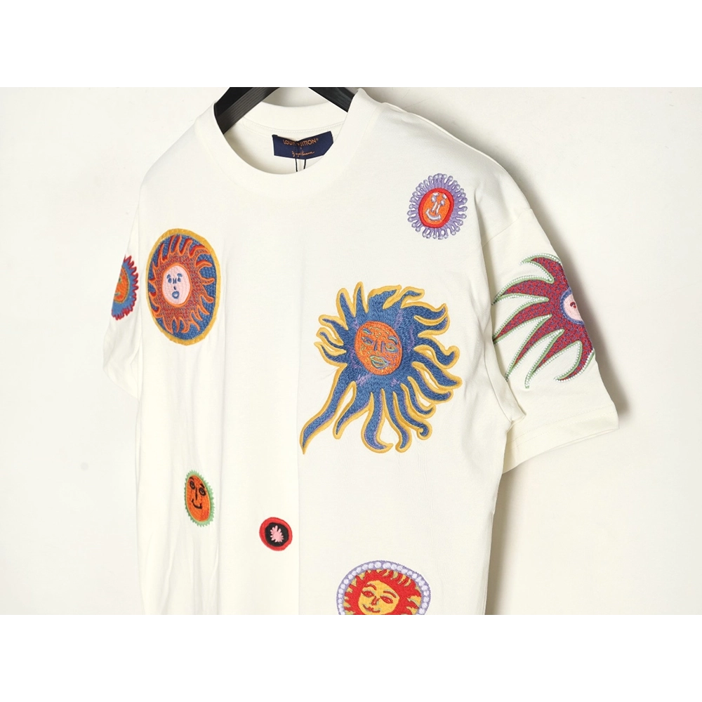 Louis Vuitton Sunfish embroidered shortsleeved Tshirt,cheap Louis Vuitton