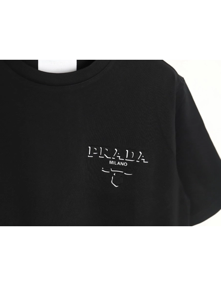 Prada Logo Laminated Short Sleeve,cheap Prada