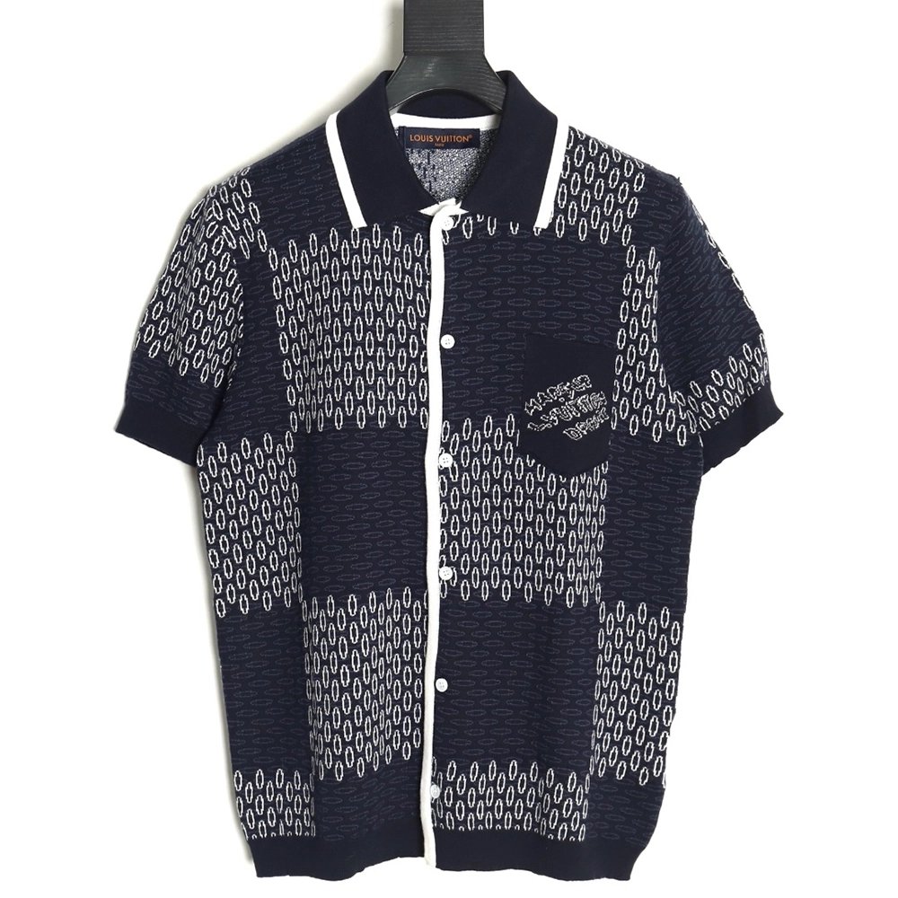 Louis Vuitton Checkerboard Knit Cardigan Short Sleeves,cheap Louis Vuitton