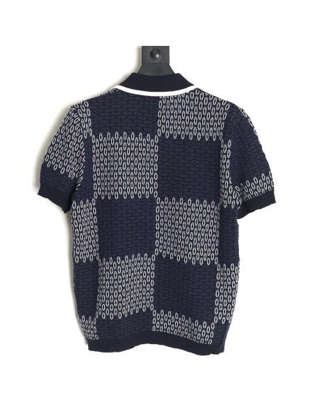 Louis Vuitton Checkerboard Knit Cardigan Short Sleeves,cheap Louis Vuitton