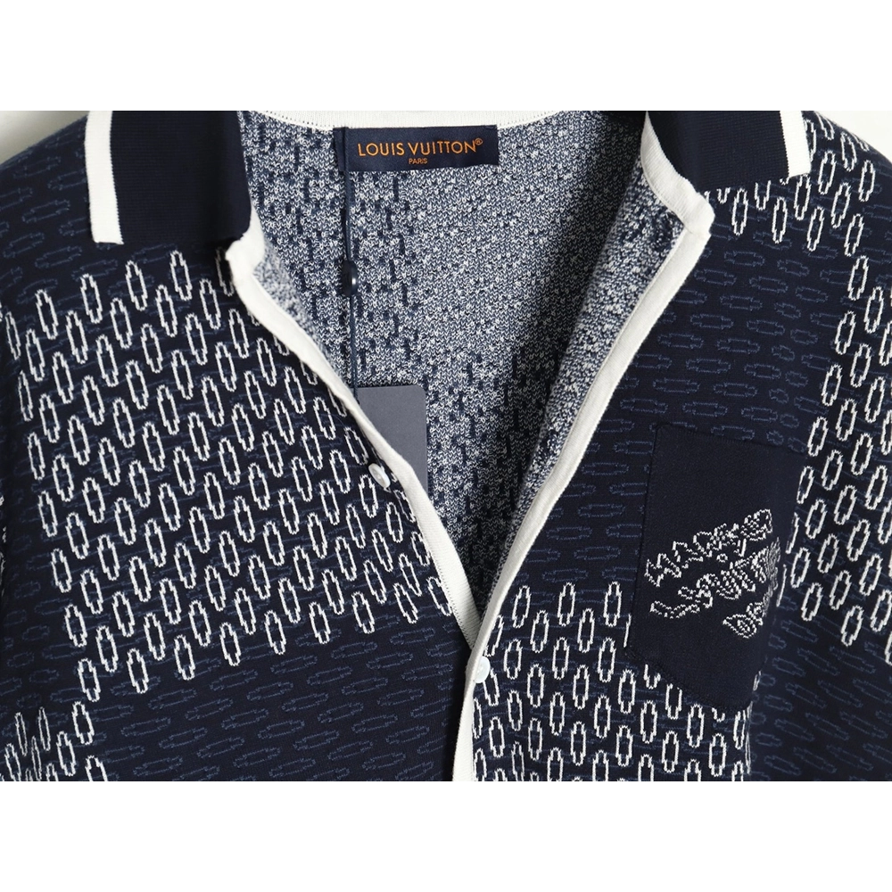Louis Vuitton Checkerboard Knit Cardigan Short Sleeves,cheap Louis Vuitton