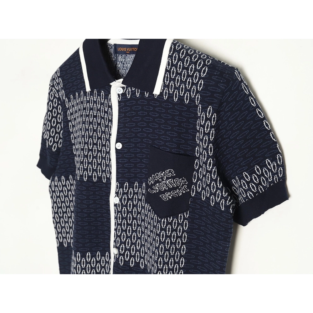 Louis Vuitton Checkerboard Knit Cardigan Short Sleeves,cheap Louis Vuitton