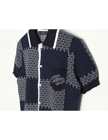 Louis Vuitton Checkerboard Knit Cardigan Short Sleeves,cheap Louis Vuitton