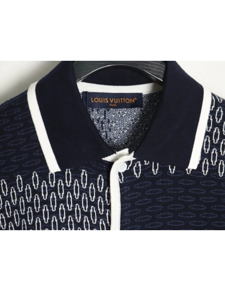 Louis Vuitton Checkerboard Knit Cardigan Short Sleeves,cheap Louis Vuitton