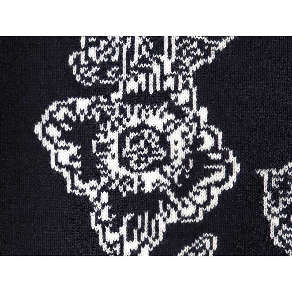 Louis Vuitton floral jacquard logo knitted short sleeves,cheap Louis Vuitton