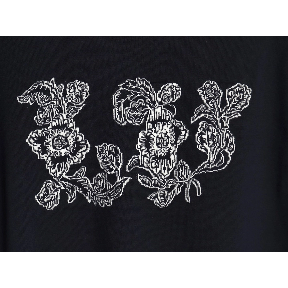 Louis Vuitton floral jacquard logo knitted short sleeves,cheap Louis Vuitton