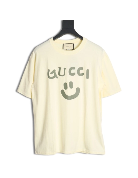 Gucci Smiley Face Print Short Sleeve,cheap Gucci