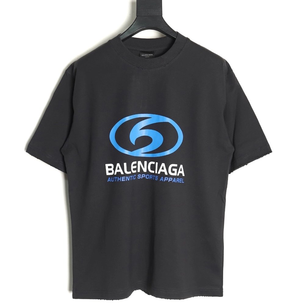Balenciaga LOGO vertical cracked print shortsleeved Tshirt,cheap Balenciaga